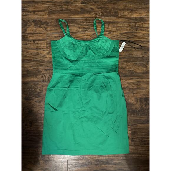 ND New Directions Kelly Green Dress Sundress Size 18 Cocktail Pleated Bust - Picture 1 of 6
